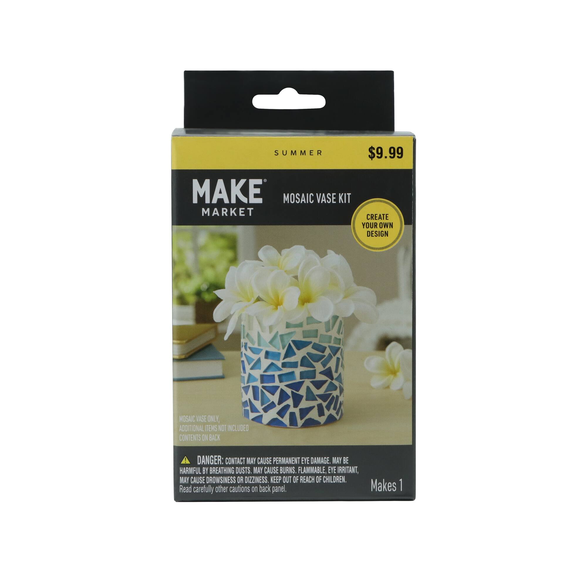 Blue Wave Mosaic Vase Kit by Make Market®
